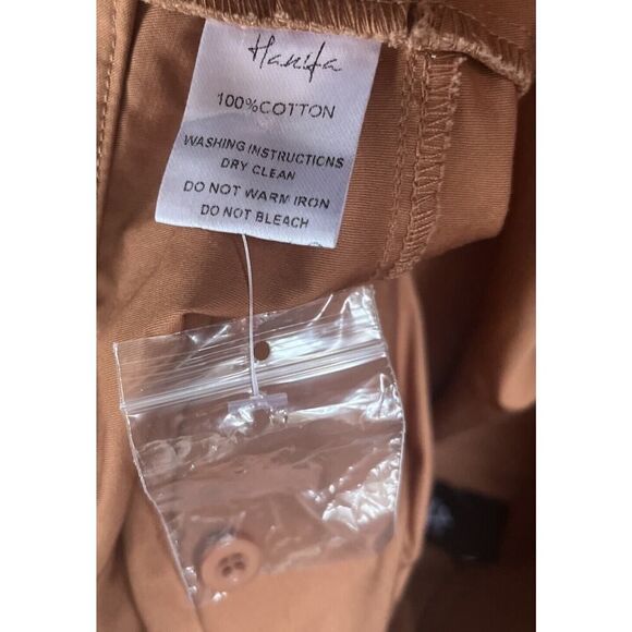 Hanifa Kayla Bustier Long Sleeve Crop Top Princess Poof Sleeves Brown NWT 2XS - Picture 10 of 10